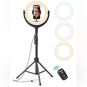 10” selfie ring light with tripod